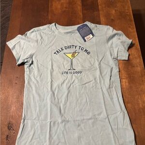Life Is Good Light Blue Short Sleeve Tee